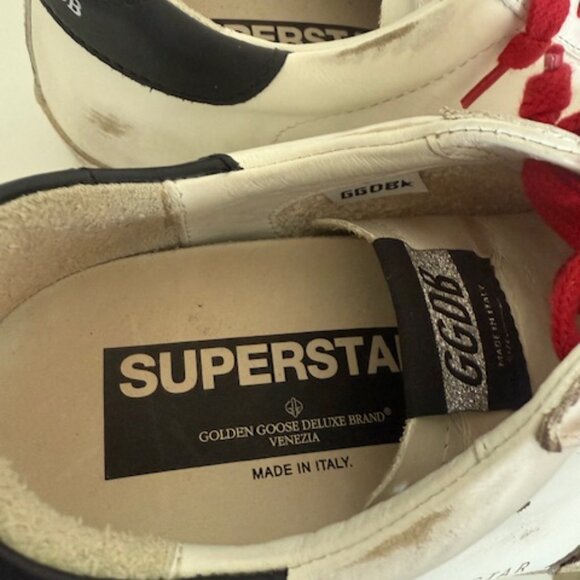 Golden Goose /shoes/white sneakers whit red laces and leopard star size 38 - Picture 6 of 6